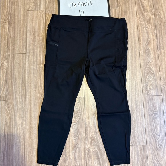 Women’s Carhartt Force Black lightweight pocket Leggings 1X 16/18W - Picture 5 of 6